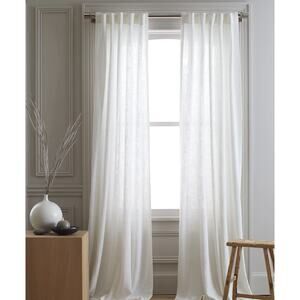 NWOT Quince Cotton Slub 48” X 108”Cotton L”1 Panel Sheer Curtain